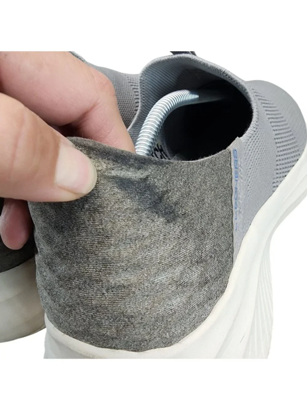 Skechers Shoes Mens Size 12 Gray Slip Ins Hands Free Slip On Sneakers *Read*